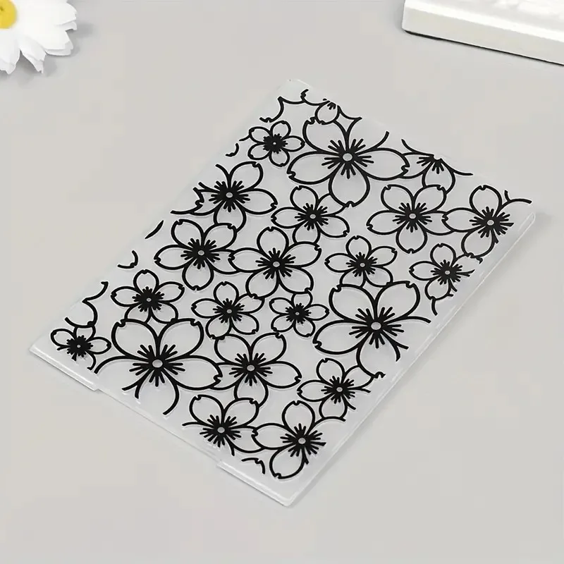 1Pc Embossing Folder Flowers Pattern Plastic Embossing Folder Machine Template for Card Making Scrapbook Paper Album Craft DIY D