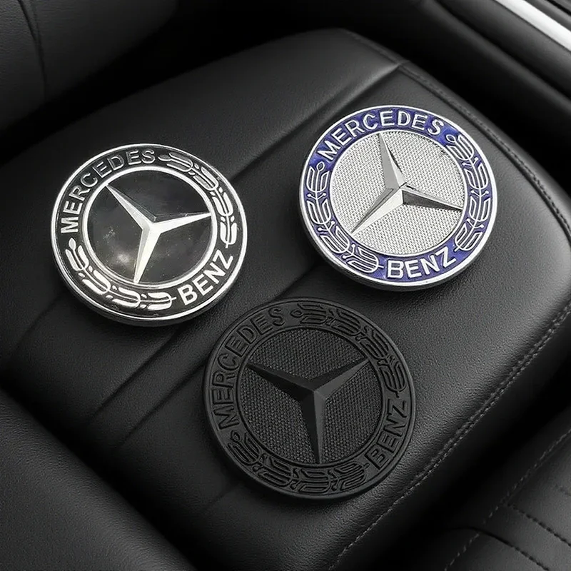 3D ABS 57mm Car Hood Front Bonnet Logo For Mercedes Benz W124 W140 W163 W202 W203 W204 W210 W211 W212 Badge Emblem Accessories view 4