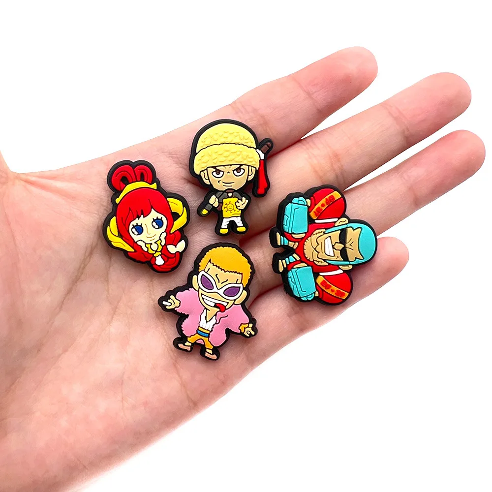 One Piece Luffy Cartoon Anime Accessories Decoration Shoe Charms Accessories for Crocs Sandals DIY Y2k Fashion Toys Anime view 5