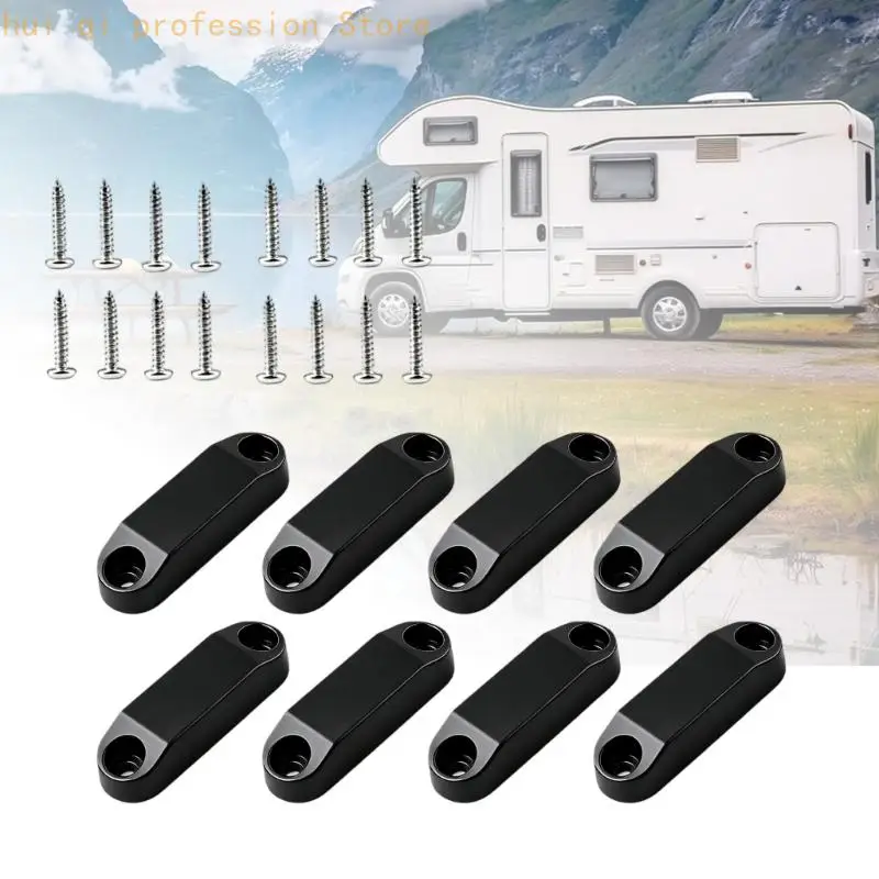 Schwarze Ersatz-Universal-Magnet-Gepäcktürverschlüsse mit Schrauben für Wohnmobil-Schubladen Enduring H8WE – Detail 2
