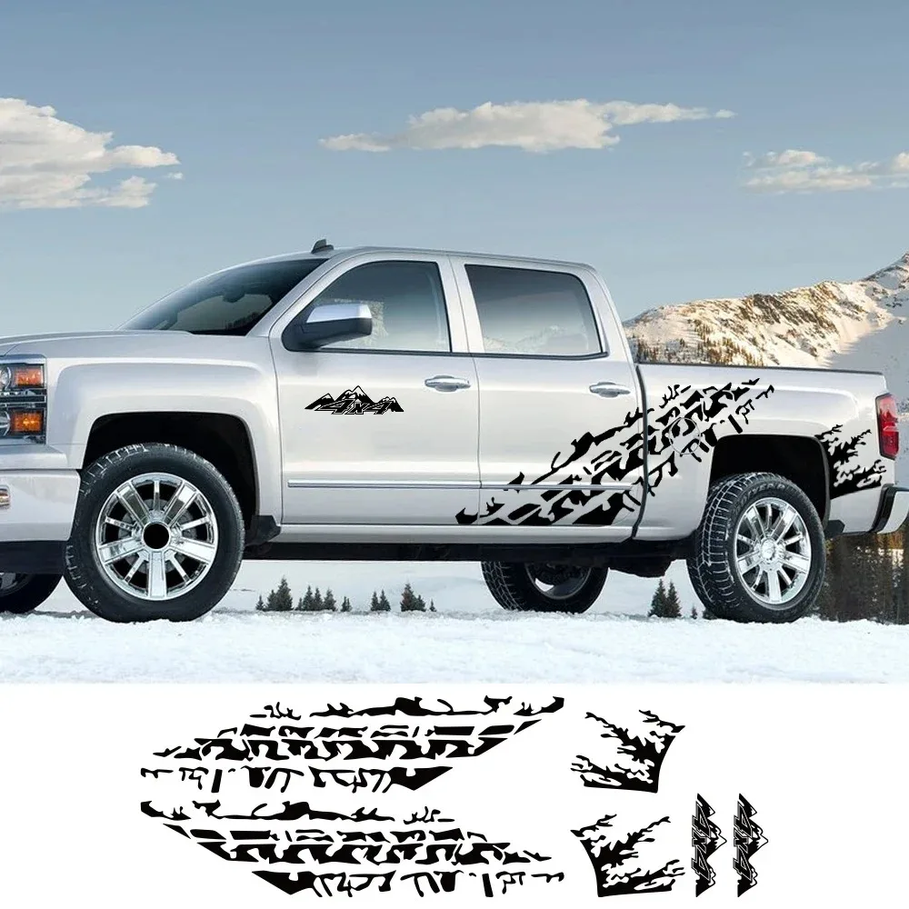

Car Side Body Door Stickers Mud splash Graphic Self-adhesive Waterproof Decal Decoration Auto Sticker For Chevrolet Silverado