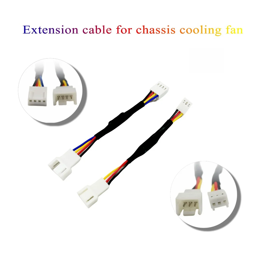CX FUTRUE Computer Cooling Fan Expansion Cable ABS, 3PIN Interface * 1+4PIN Interface * 1, Suitable For Expanding Fan Data Cable