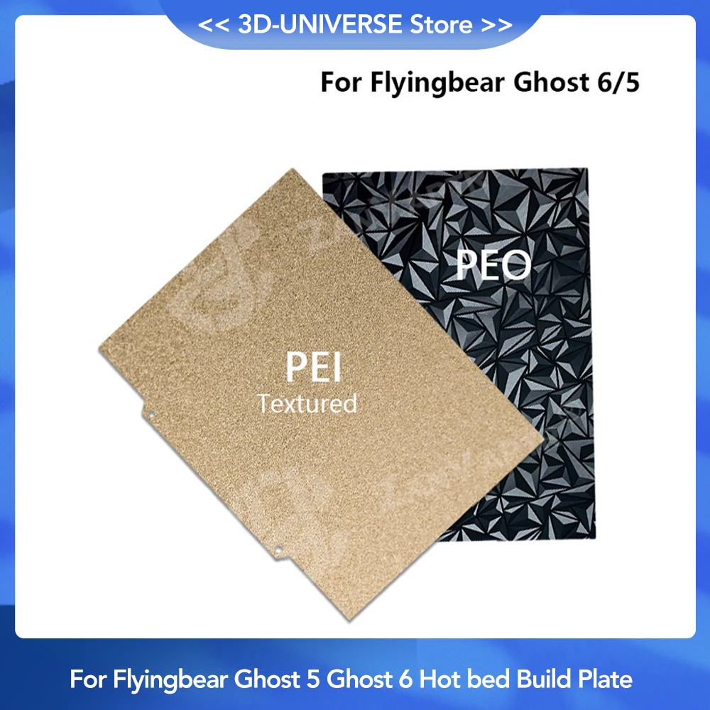 For Flyingbear Ghost 5 Ghost 6 Hotbed Double Sides PEI Build Plate Magnetic Base PEI Sheet Carbon Fiber 3D Printer Parts