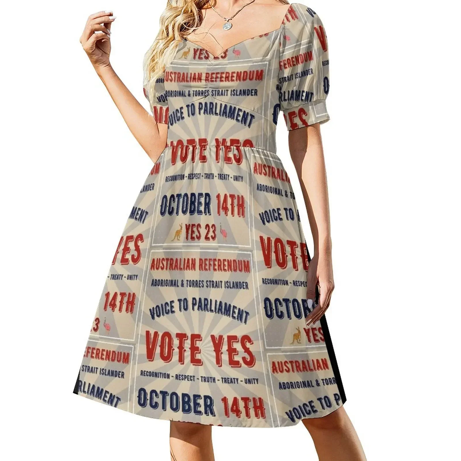 

Vote Yes - Voice Referendum - October 14 Sleeveless Dress Women's clothing women's luxury party dress Dress