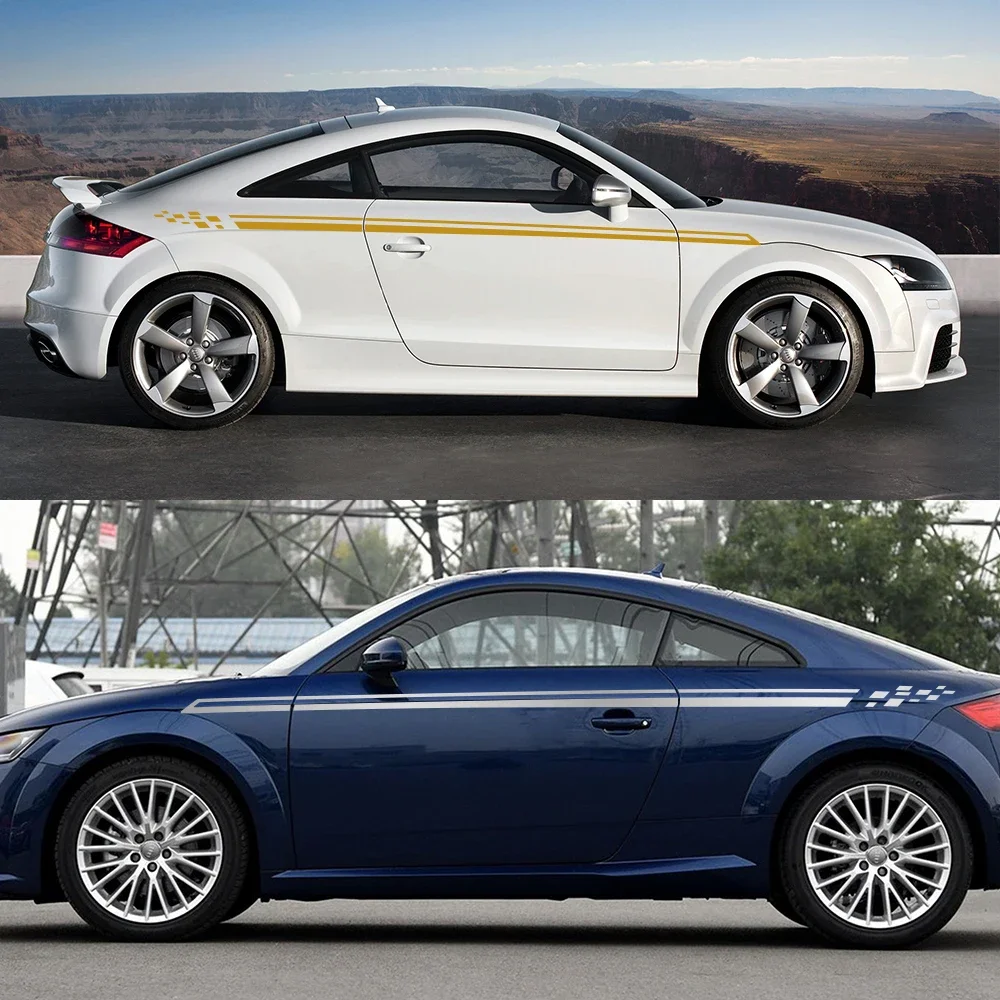 

Car Waist Line Sticker Side Door Vinyl Decals Trims Decor Auto Accessories For Audi TT 8N MK1 MK2 8J Coupe MK3 8S Roadster TFSI