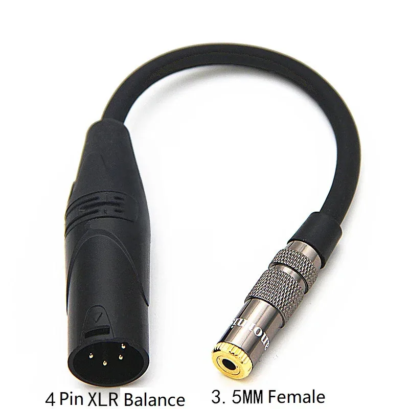 Aouyade HIFI Male 4 Pin XLR Balance to 3.5mm 2.5mm 6.35mm 4.4mm Female Audio Cable DAC Stage 4 Core XLR Headphone Adapter Cable