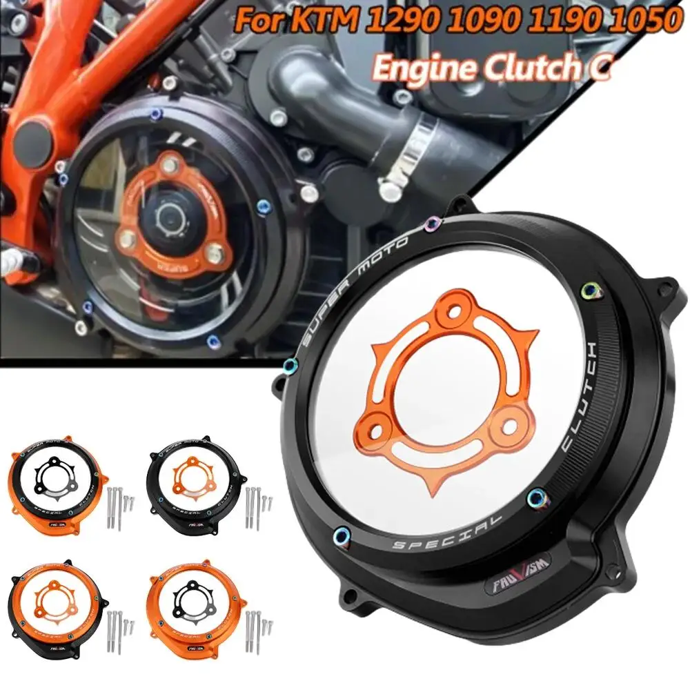 Engine Guard Motorcycle Clear Clutch Cover For 1290 Super Duke R/GT 2015-2024 1050 1090 1190 1290 Adventure R/S/T 2017-2023 2022