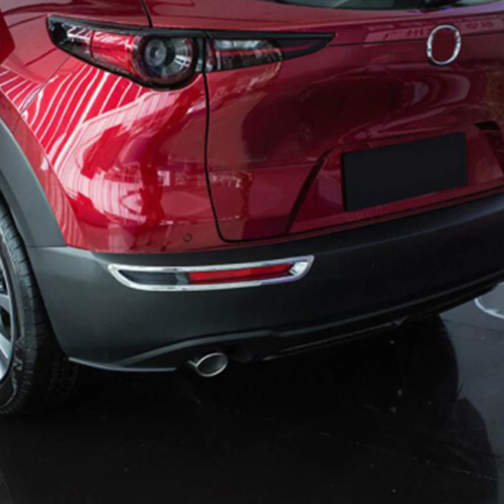

Strict For Mazda CX30 CX-30 2020 2021 Front&Rear Fog Light Cover Trim Sticker Rear Bumper Fog Lamp Frame (Chrome)