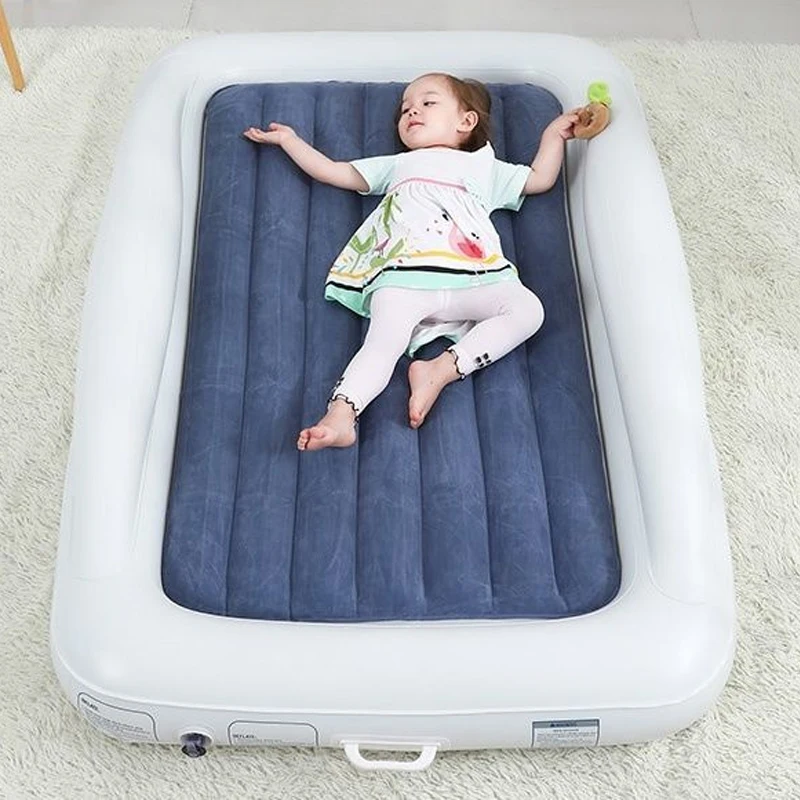 Children\'s inflatable bed、Travel bed air cushion bed household single inflatable mattress floor bunk single foldable bedding