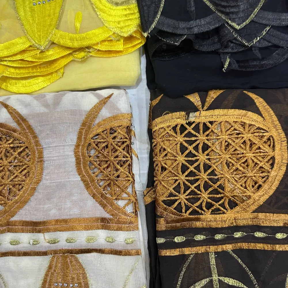 Afrikanische Frauen Hochwertige Baumwolle Stickerei Hijab 2x1m Kreis Design Muslimischen Schal Mode Schal Neueste Stil Afford material