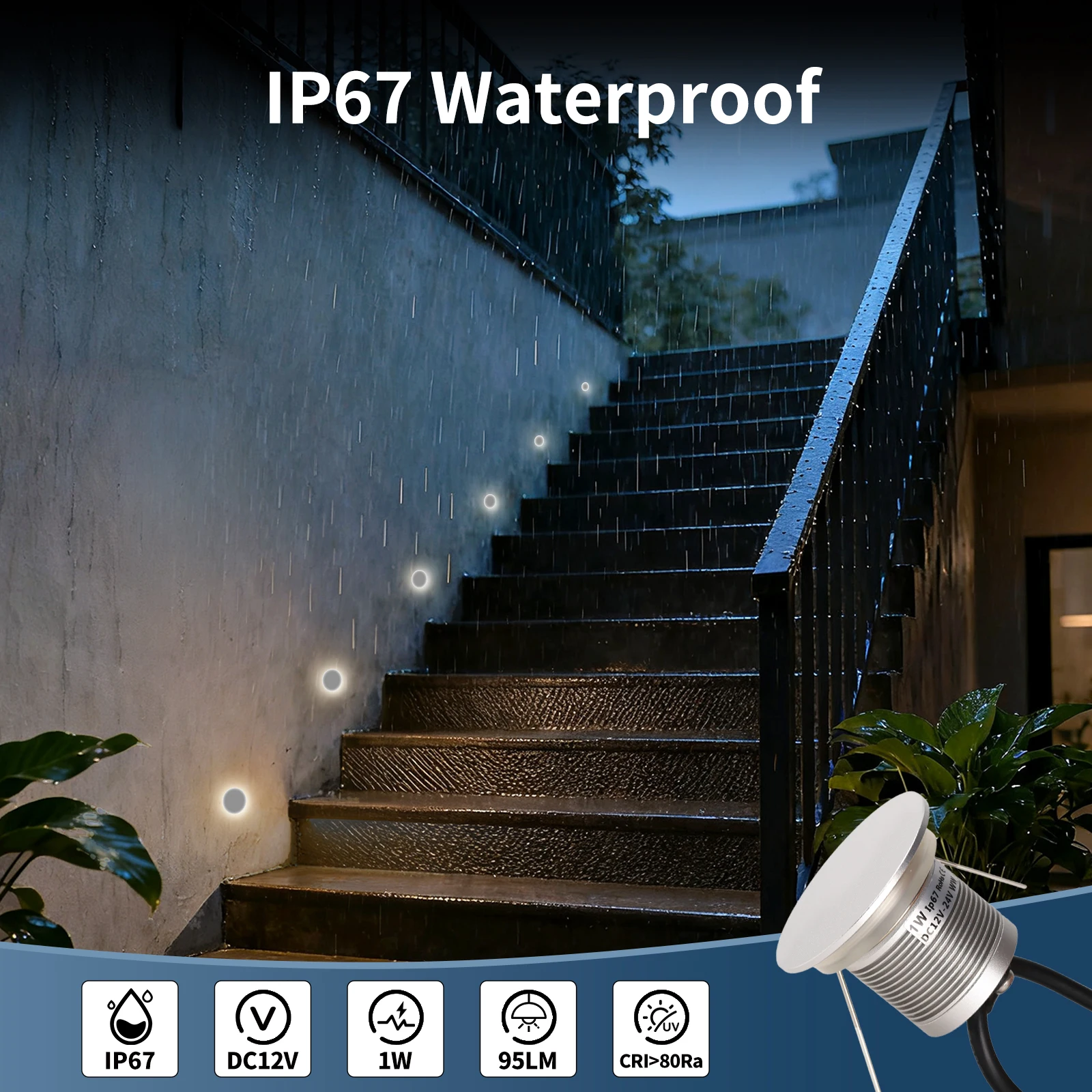 

Настенный светодиодный светильник KPSUN, круглый, 1 Вт, DC12V