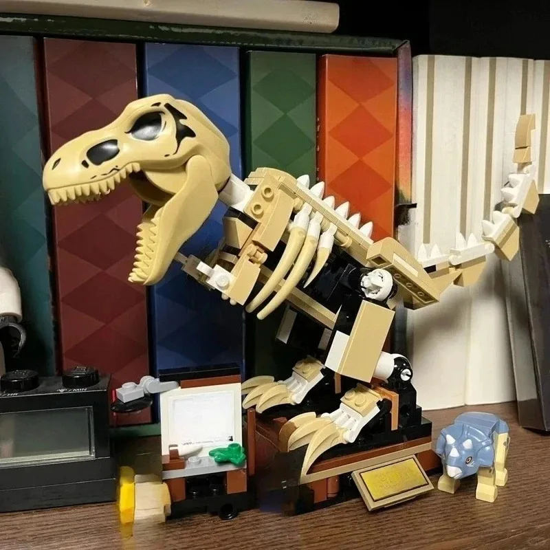 Совместимые наборы кирпичей, серия динозавров, строительные блоки T. rex, окаменелость динозавров, выставка, детский мир, парк, игрушки, подарок 76940
