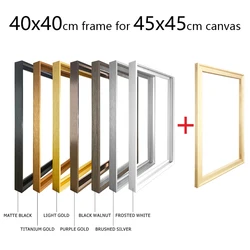 40x40cm Matel Frame For 45x45cm Canvas Painting Gold Black Aluminum Alloy Oil Painting Frame Wall Art Photo Poster Home Decor