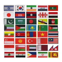 Asian flag badges wholesale embroidered magic patch armband cloth label Saudi Israel