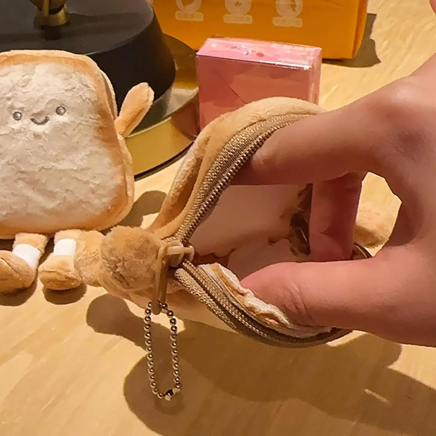 Adorable PotatoToast Purse - Toast Coin Purse, Cute Coin Pouch,Carrying Case,  Keychain Bag For Store Charging Cable,Coin