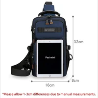 Men Multifunctional Chest Bag Lightweight Simple Multi-pockets Shoulder Bags Outdoor Sports Hiking Cycling Crossbody Bag 2