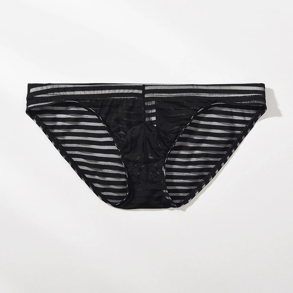 

Мужские ультратонкие прозрачные сетчатые трусы с низкой талией, дышащие прохладные летние быстросохнущие трусы из ледяного шелка