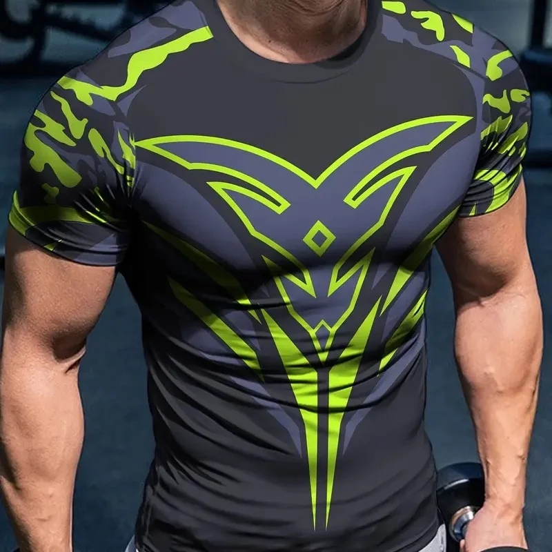

Men's Spring and Summer 2025 Travel Fitness Sports Casual T-Shirt Raglan Sleeves Short Sleeves | Quick Dry | Anti-odor
