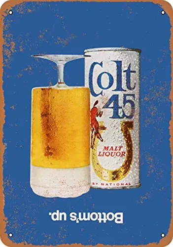 Metal Sign - 1970 Colt 45 Malt Liquor - Vintage Look