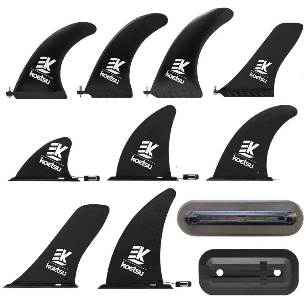 KOETSU Surfboard Fin Quick Release Paddle Board Fin Detachable Surfboard Tail Fin Stand Up Board Fin for Long Board Surfboard