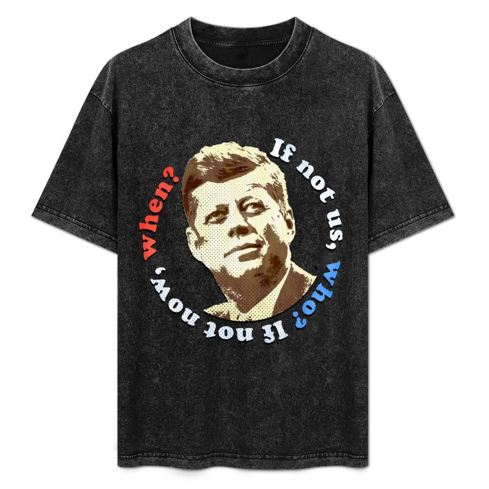 JFK جون إف كينيدي تي شيرت رجل الملابس الفاخرة رجل تي شيرت كبير الحجم مخصص قميص رجالي جرافيك تي شيرت الهيب هوب