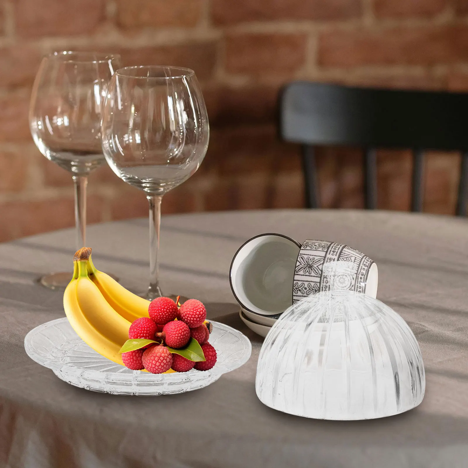 

1 комплект, прозрачная подставка для торта, купольный поднос для демонстрации десерта, стеклянная тарелка для торта, сервировочный поднос для свадьбы, дня рождения, подставка для десерта