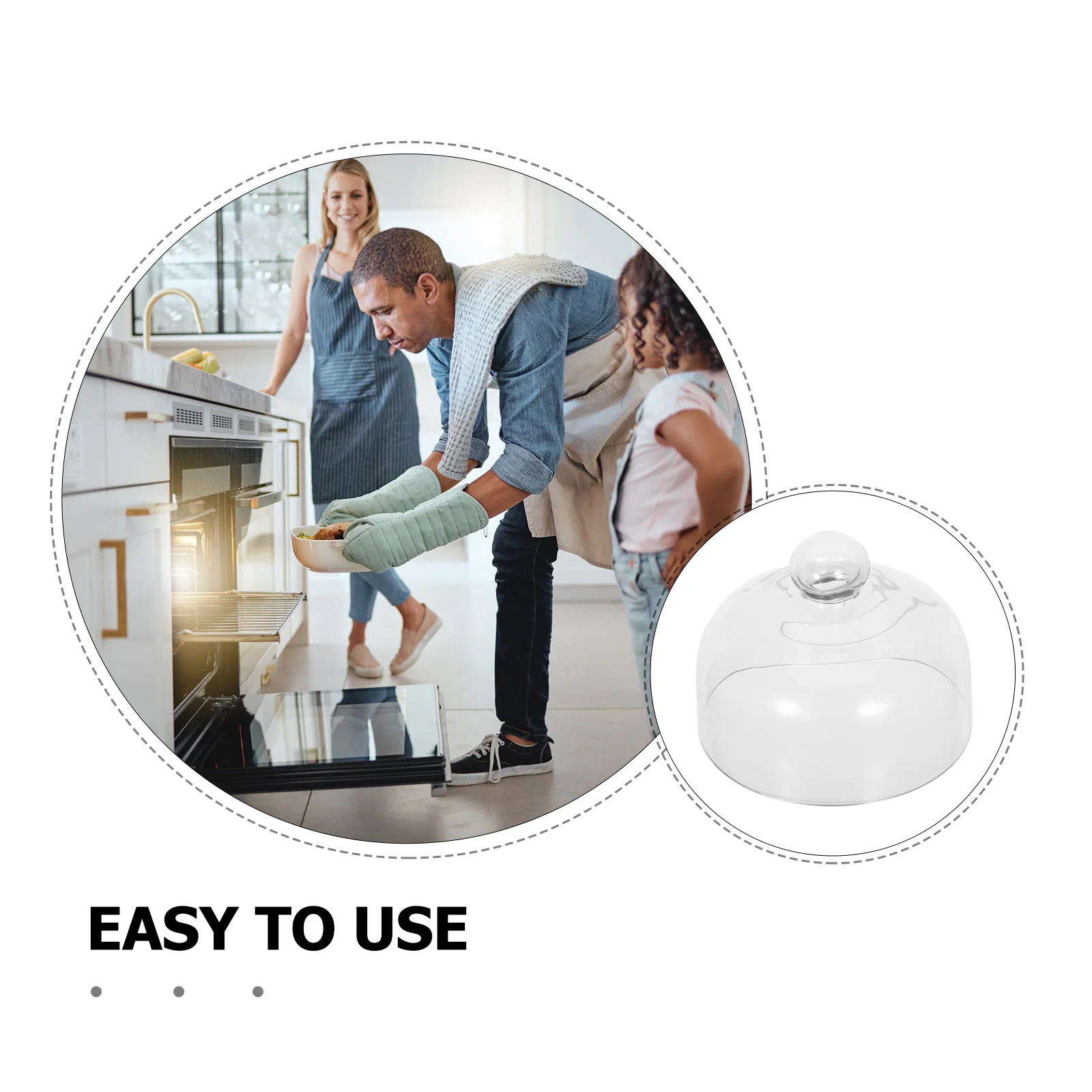 غطاء ميكروويف زجاجي 16 سم مع فتحة تهوية وغطاء مقاوم للرذاذ لتسخين الطعام وواقي لوحة الميكروويف الشفاف سهل الاستخدام #2