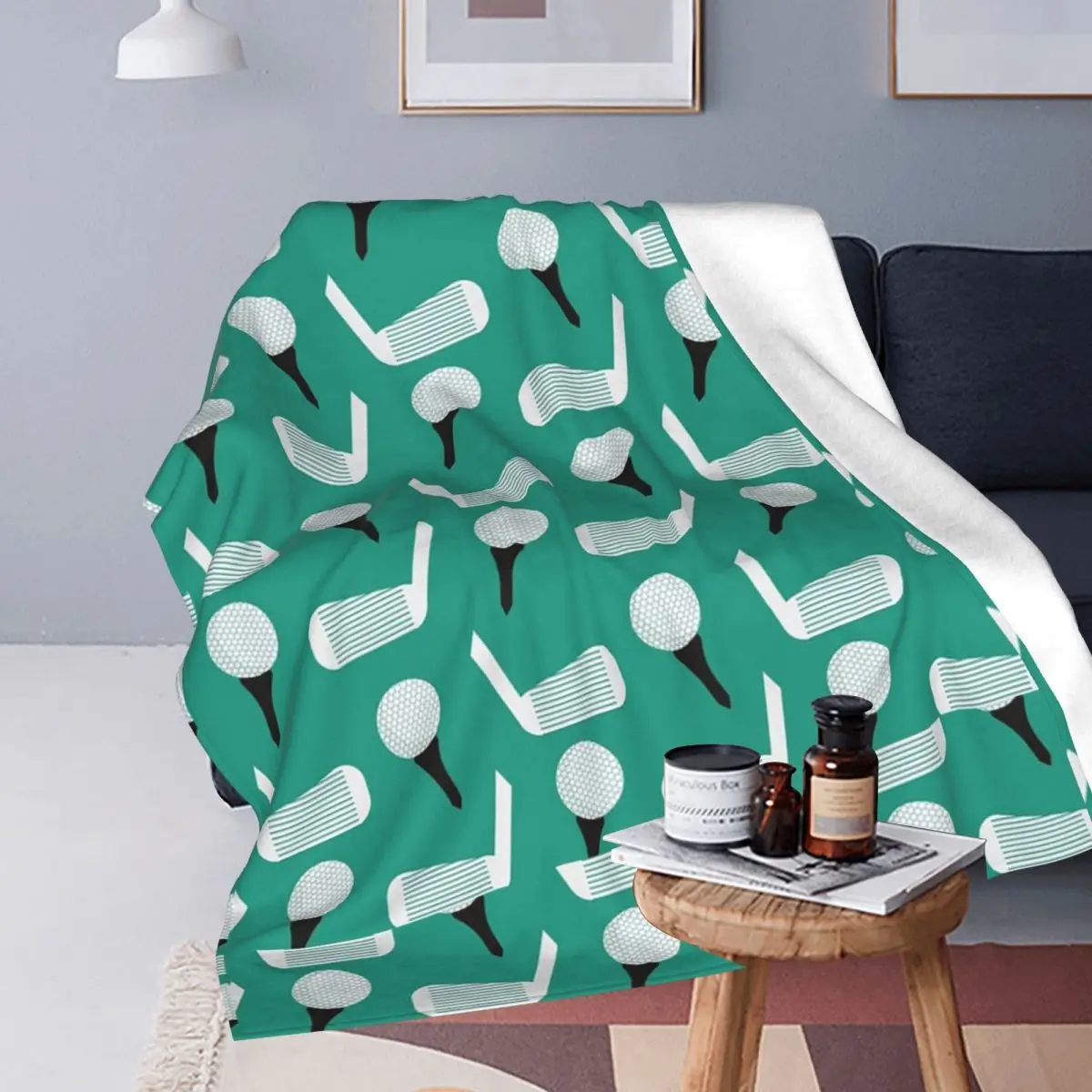 Golf Ball Pattern (6) Blankets Soft Warm Flannel Throw Blanket Bedspread for Bed Travel Home Sofa