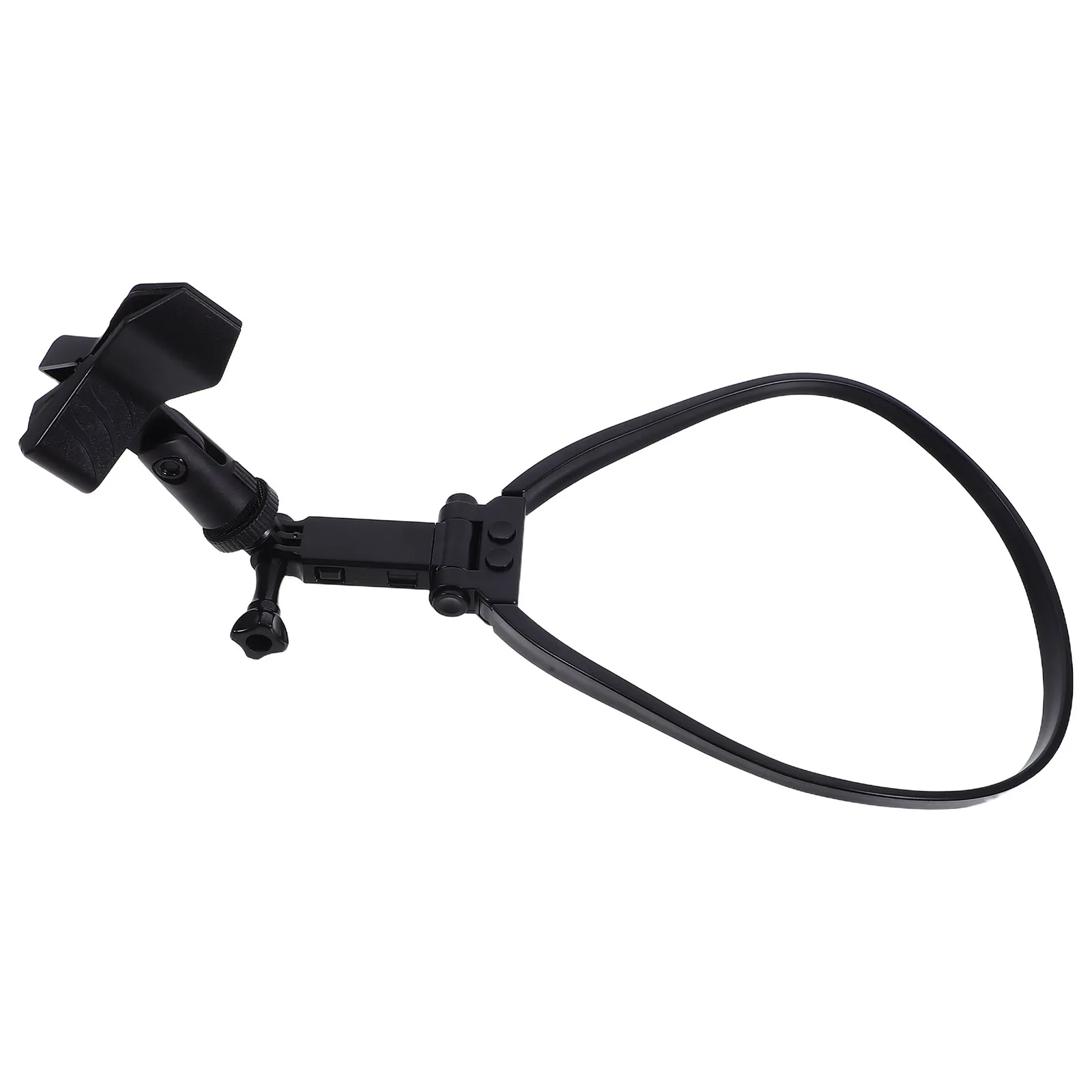 

Держатель для микрофона на шею с надежной фиксацией - легкая портативная подставка для микрофона для музыкантов, занимающихся прямой трансляцией на открытом воздухе