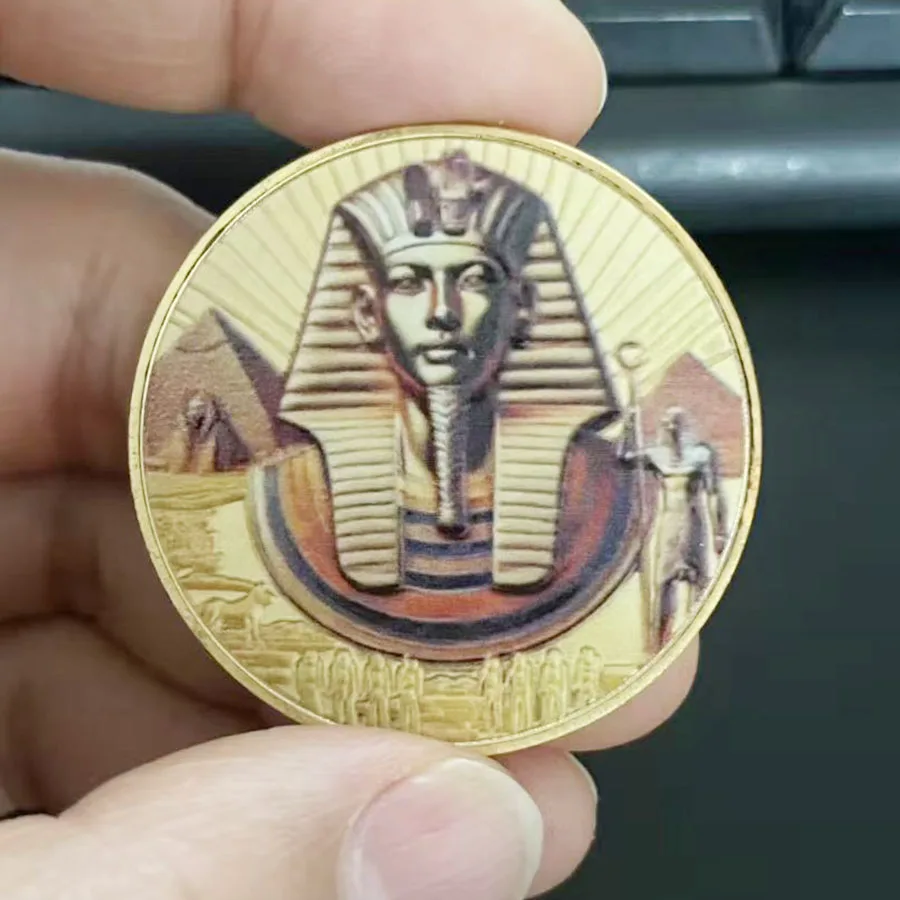 Moneda de Colección de la Esfinge Egipcia, Souvenir de la Mitología Egipcia, Moneda Coleccionable con el Ojo de Horus