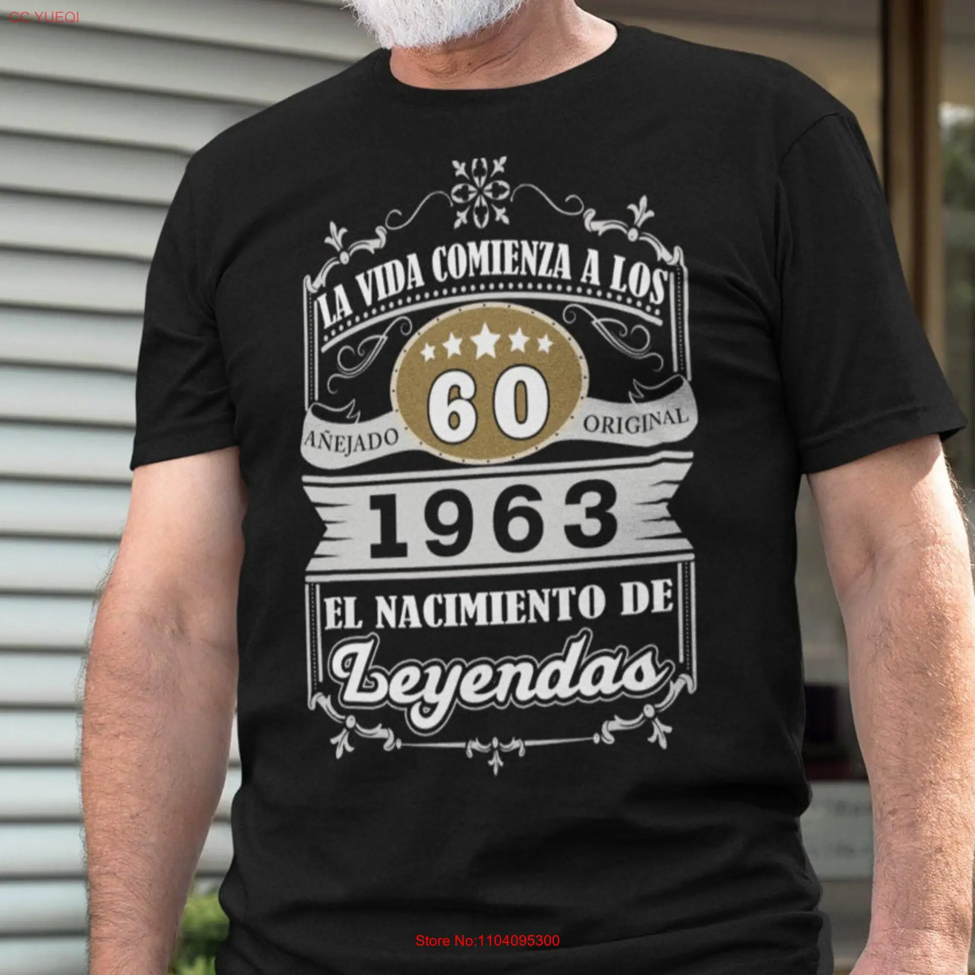 Camiseta Personalizada de Cumpleaños 60 1964 La vida Comienza a los Años 40 50 70 T Shirt long or short sleeves