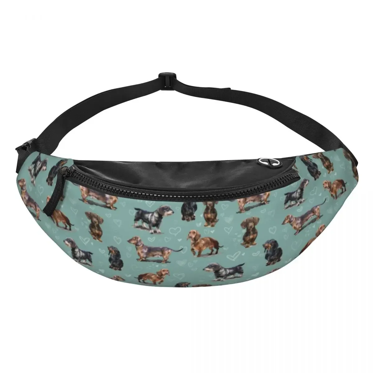 Bolsa de cintura crossbody para homens e mulheres, o Dachshund Fanny Pack, texugo personalizado, salsicha, Wiener Dogs, bolsa de dinheiro do telefone, ciclismo, camping