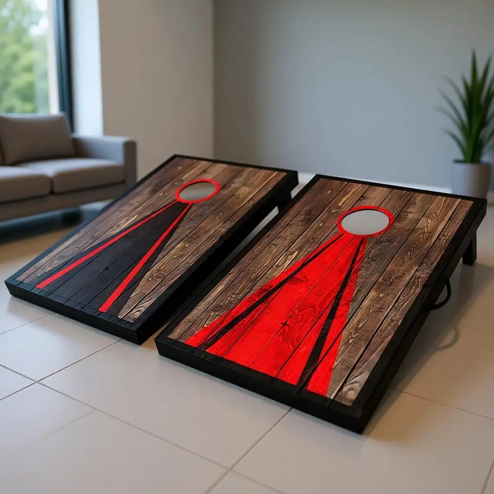 

Portable Cornhole Set with Bean Bags and Carrying Case, Perfect for Kids, Family, and Outdoor Fun