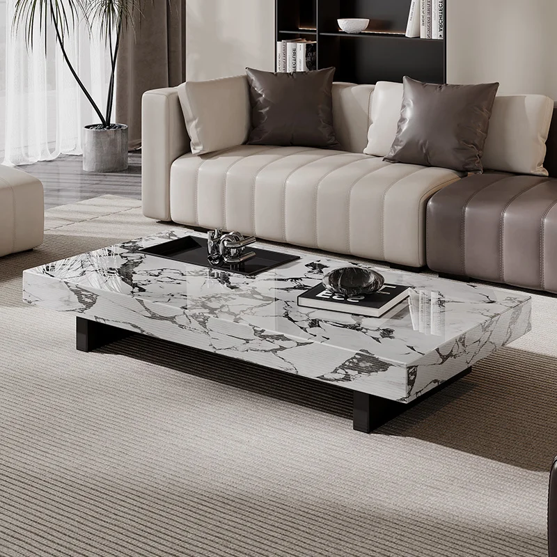 

Rectangle Aesthetic Coffee Table Stainless Steel White Nordic Coffee Table Luxury Designer Unique Muebles De Sala Furniture