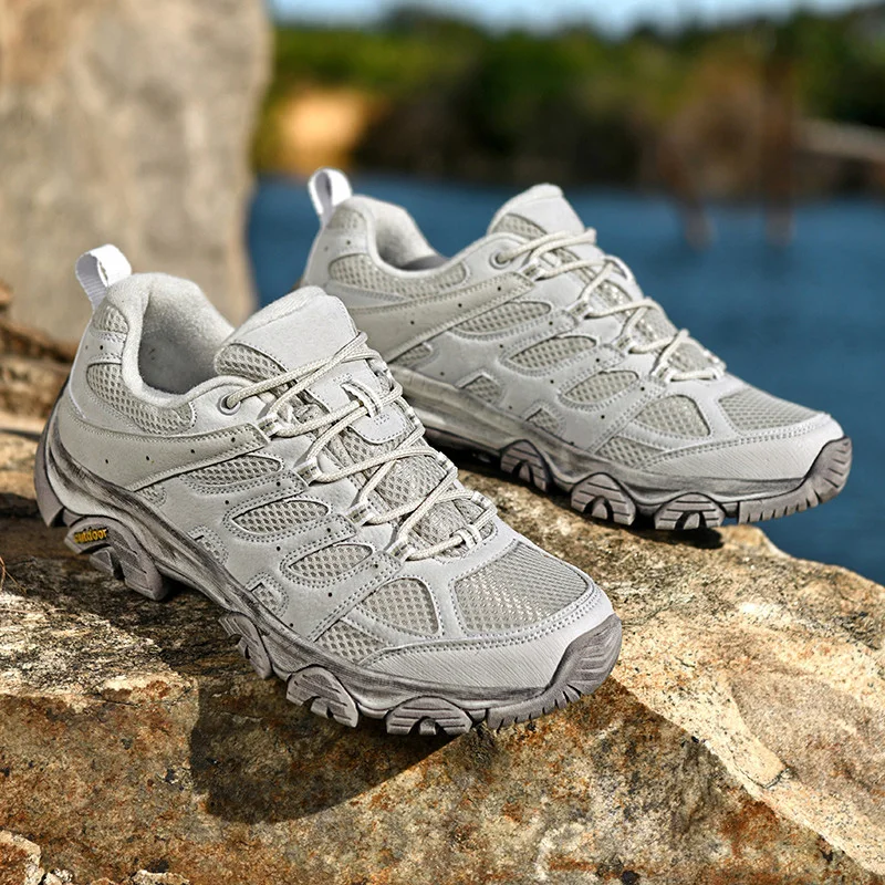 

Outdoor Hiking Shoes Men Breathable Comfortable Soft Low-top Casual Sneakers Women Anti-slip Lace-up Durable Men Shoes Women