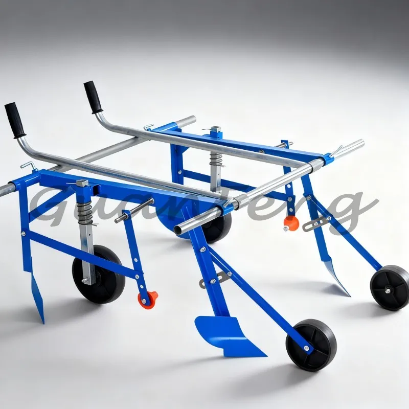 Hand‑Pulled Multifunctional Agricultural Mulching Machine, Manual Plastic Film Cover Laying Farm Tool