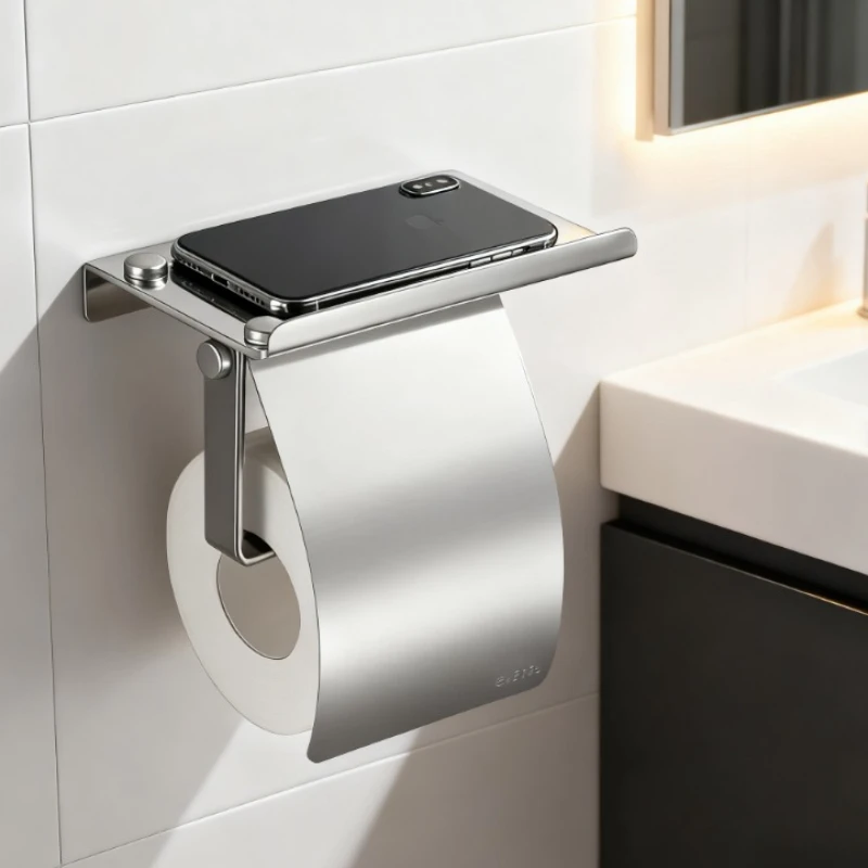

Держатель для туалетной бумаги из нержавеющей стали, полка для ванной комнаты, аксессуары для туалета, держатель для бумажных полотенец, кухонный настенный держатель для рулона туалетной бумаги