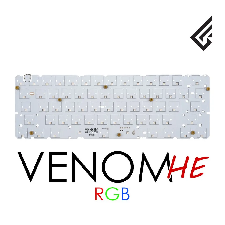Geonworks Venom60HE RGB Magnetic Switch Keyboard PCB Wired 6.25U