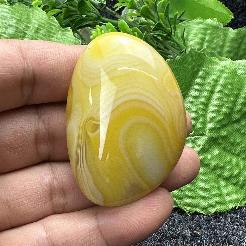 Natural gemstone irregular yellow silk agate mineral specimen polished treatment aura healing witchcraft feng shui altar birthda