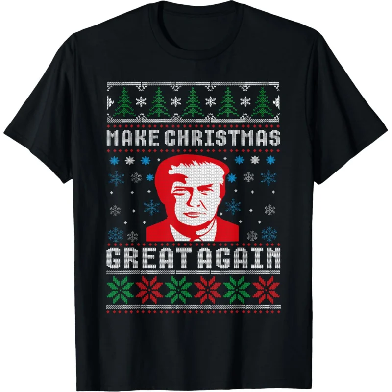 

Make Christmas Great Again Ugly Christmas Trump T-Shirt