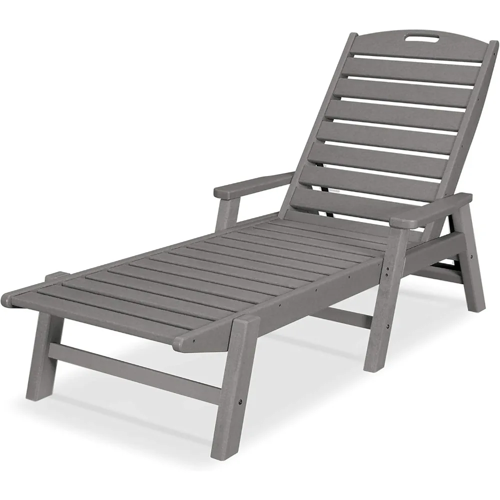 Nautical Arms Chaise, Slate Grey