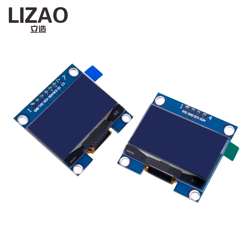 1.3'' 128X64 OLED Display Module SH1106 Driver SPI I2C Interface White Blue Screen 4Pin 7Pin Bare Board For Arduino Raspberry Pi