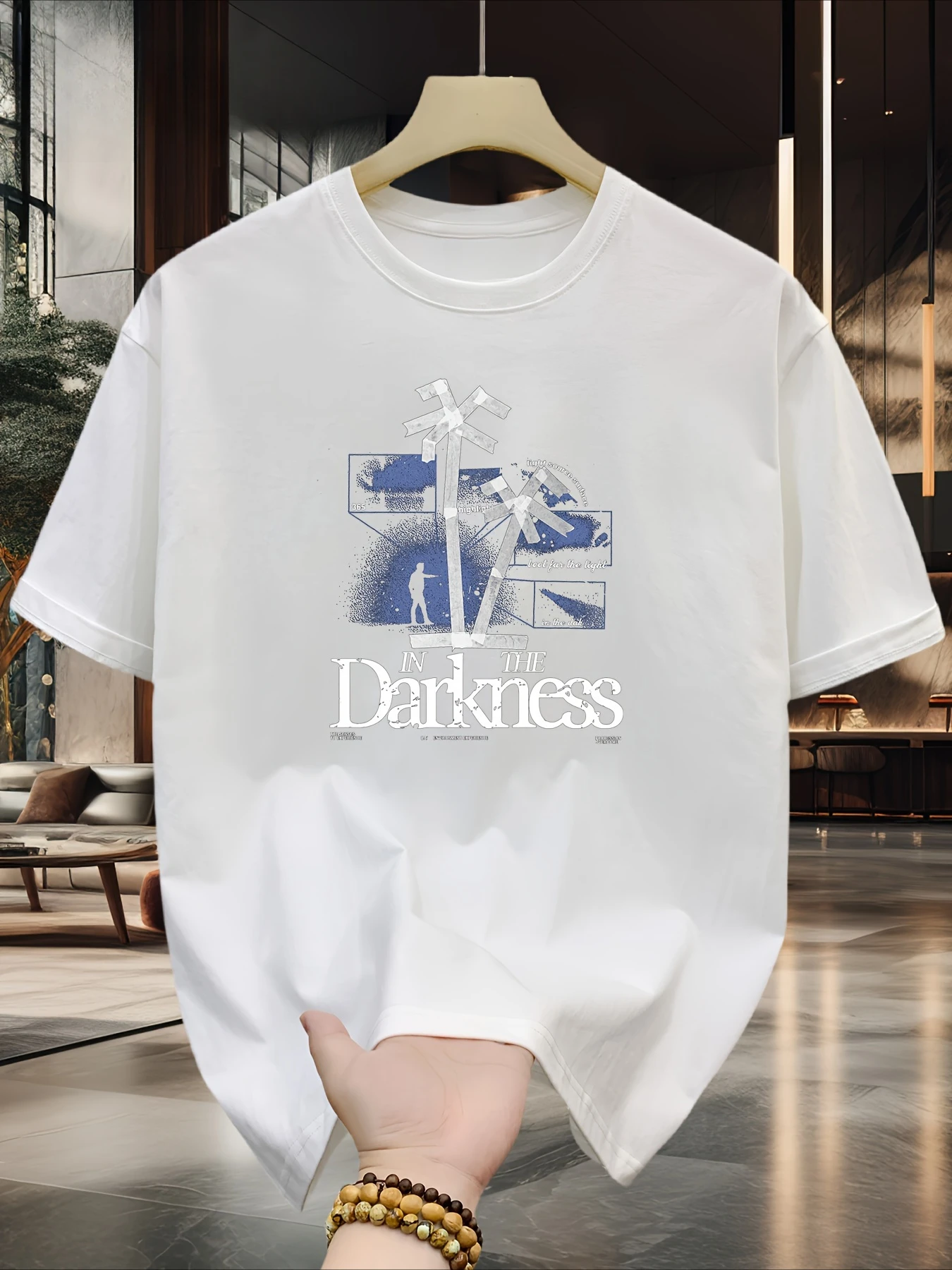 

2025 Summer New Men's Cotton Printed Coconut Tree Print T-shirt Casual Short-sleeved Round Neck T-shirt Outdoor Men's Clothing