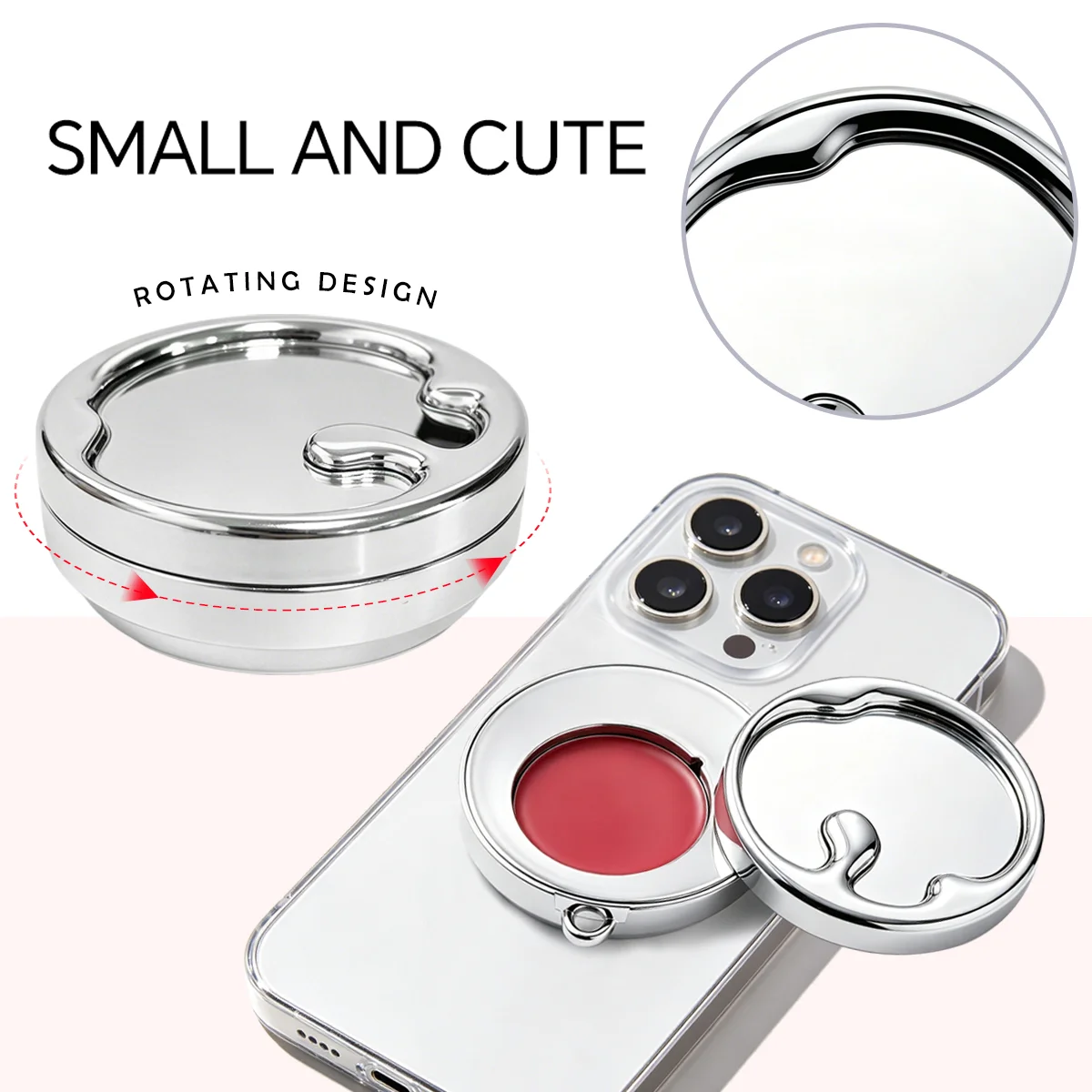 CHOOSE RASME Multi-Function Mobile Phone Holder Makeup Cream With Mirror Portable Blusher Highlight Multi-Purpose Cream view 4