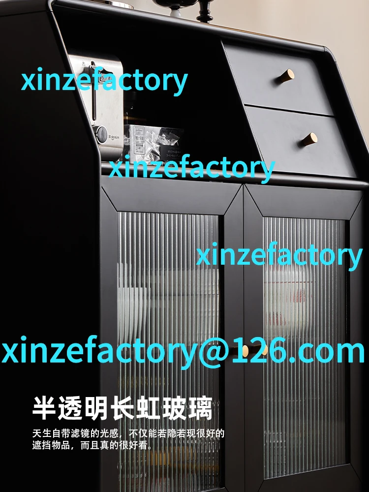 

Customizable Edge Solid Wood Tea Edge Cabinet Storage Living Room Household Wine Storage Kitchen