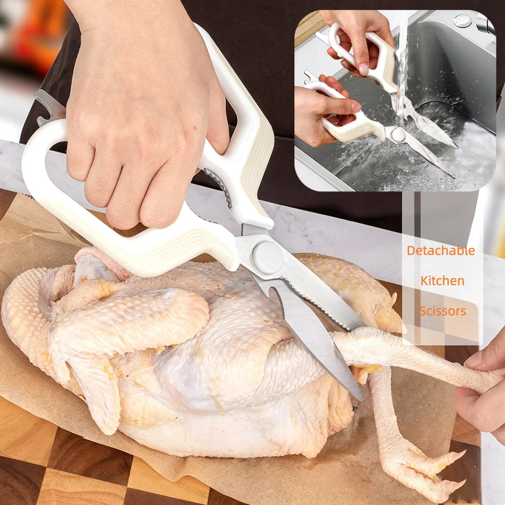 Kitchen Poultry Shears Stainless Steel Kitchen Scissors Butcher Meat Cleaver Chicken Bone Shear Sharp Vegetable Fish Duck Cutter