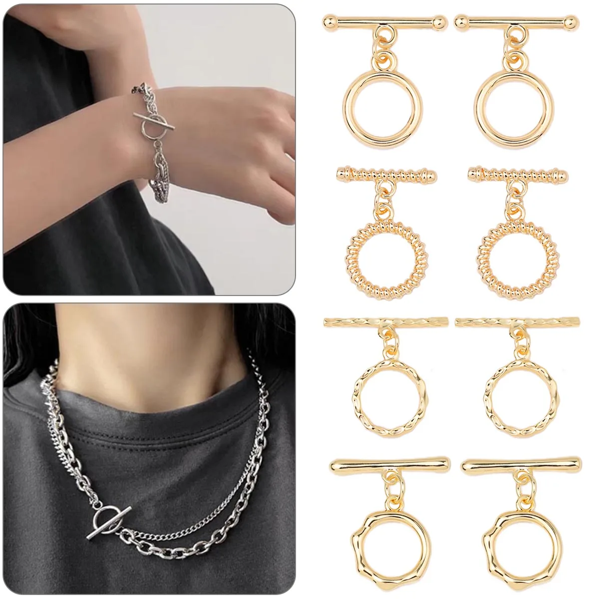 

1pcs Gold Color Brass O Toggle Clasps Bracelet Necklace Connect Clasps Jewelry Making Supplies Necklace Diy Findings Accessories