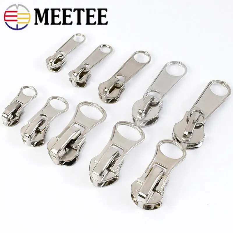 10/20Pcs Zipper Puller Slider for Nylon Resin Metal Zip 3# 5# 8# Universal Instant Zips Head Luggage Bag Clothes Sew Accessories