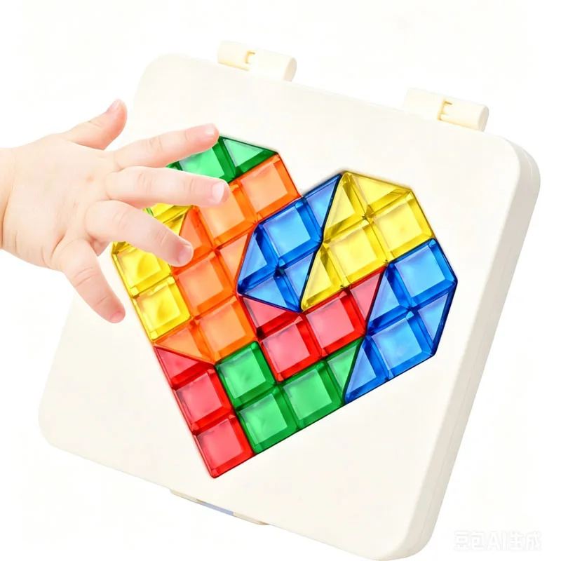 Love Puzzle Box Heart Shaped Logical Thinking Puzzles For Kids Adults 120 Challenges Gemstone Tabletop Games Novelty Gifts