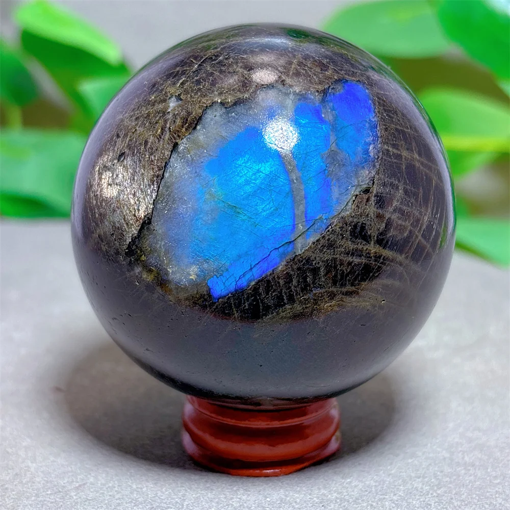 Labradorite With Tourmaline Golden light Sphere Crystal Natural Stone Quartz Stone Minerals Home Decoration Reiki Energy Healing